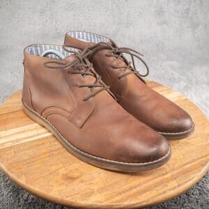 Sperry Newman Chukka Water-resistant Leather Boots Tan Brown 9 M Top Sider